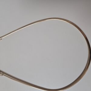 Elegant Braided Look Gold Necklace, 16-17"